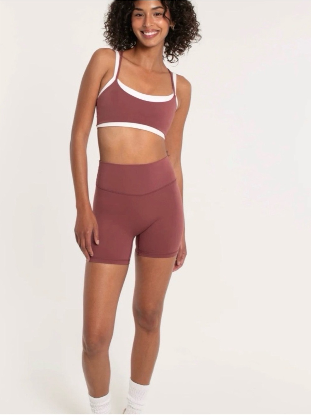 FORM Layered Sports Bra with White Trim